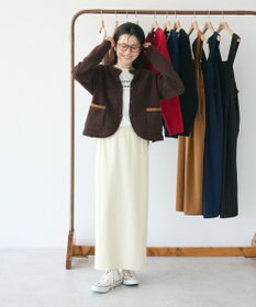 CRAFT STANDARD BOUTIQUE キナリノコラボ/洗える配色モールニットカーディガン/24AW