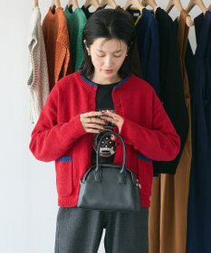 CRAFT STANDARD BOUTIQUE キナリノコラボ/洗える配色モールニットカーディガン/24AW