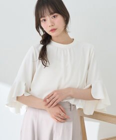 earth music&ecology フリル７分袖ブラウス