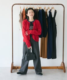 CRAFT STANDARD BOUTIQUE キナリノコラボ/洗える配色モールニットカーディガン/24AW