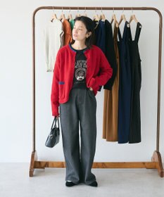 CRAFT STANDARD BOUTIQUE キナリノコラボ/洗える配色モールニットカーディガン/24AW