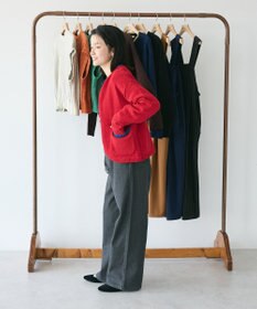 CRAFT STANDARD BOUTIQUE キナリノコラボ/洗える配色モールニットカーディガン/24AW