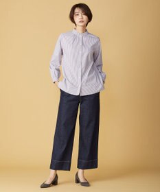 J.PRESS LADIES L 【洗える】 10oz Stretch Denim セミワイド パンツ