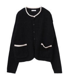 CRAFT STANDARD BOUTIQUE キナリノコラボ/洗える配色モールニットカーディガン/24AW