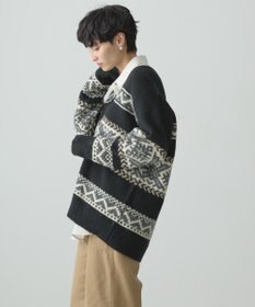 AMERICAN HOLIC ノルディック柄Ｖネックニットカーディガン