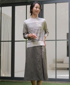 J.PRESS LADIES L SOFT TOUCH WOOL ボーダー ニット