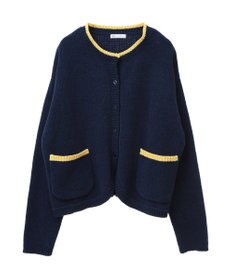 CRAFT STANDARD BOUTIQUE キナリノコラボ/洗える配色モールニットカーディガン/24AW