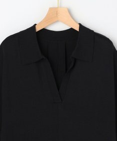 組曲 L 【先行予約】クリアストレッチスキッパーニット ワンピース