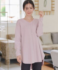 Tiaclasse 【安田美沙子さん着用・新色追加・洗える】ラウンドヘムニットチュニック