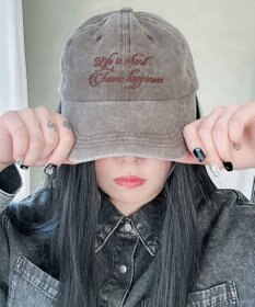 WEGO ロゴ刺繍ピグメントキャップ