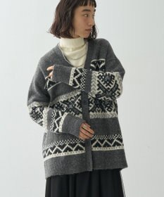 AMERICAN HOLIC ノルディック柄Ｖネックニットカーディガン