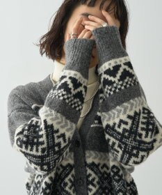 AMERICAN HOLIC ノルディック柄Ｖネックニットカーディガン