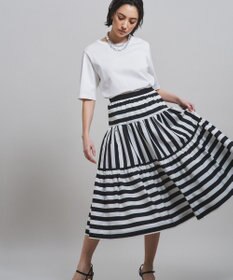 GRACE CONTINENTAL ボーダーコンビスカート