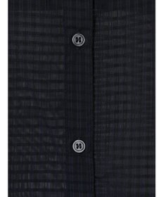 Green Parks シアーチェック袖ドロストシャツチュニック