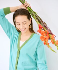 自由区 【カタログ掲載】カラーブロック カーディガン