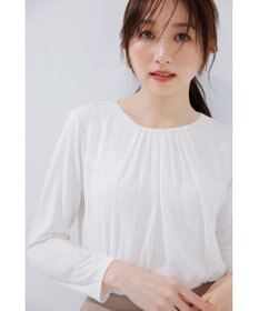 ANY SIS L 【吸水速乾・UVケア】コンフォートジャージー シフォンコンビ カットソー