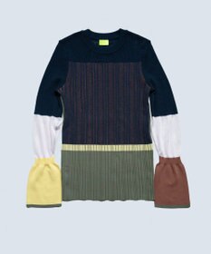 COQ CACTUS カラーブロックリブニット