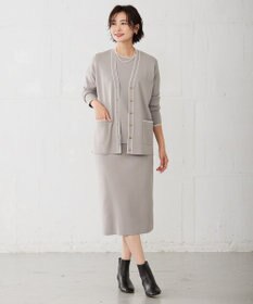 J.PRESS LADIES 【洗える】 レーヨンストレッチフルニードル ニット タイト スカート