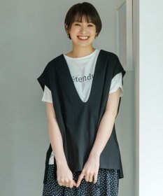 ANY L 【洗濯機可/接触冷感/UVカット】Ｖネックチュニック