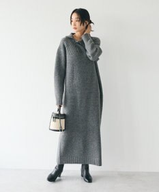CRAFT STANDARD BOUTIQUE 洗える/ハイネックネップニットワンピース