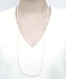 monshiro 【2WAY/ヴィンテージパール】ラインバーグラスパールロング ネックレス