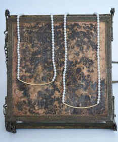 monshiro 【2WAY/ヴィンテージパール】ラインバーグラスパールロング ネックレス