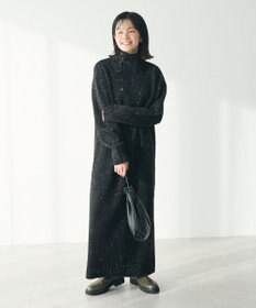CRAFT STANDARD BOUTIQUE 洗える/ハイネックネップニットワンピース