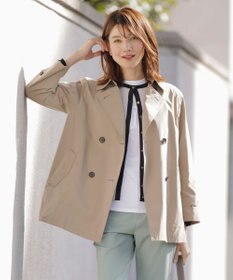 J.PRESS LADIES 【洗える・撥水】ポリアーティローザ ダブル トレンチコート
