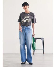 AMERICAN HOLIC アシンメトリーデニムワイドパンツ