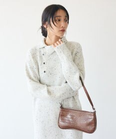 CRAFT STANDARD BOUTIQUE 洗える/ハイネックネップニットワンピース
