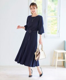 洗える 1枚で着映えするパフ袖プリーツニットワンピース Tiaclasse ファッション通販 公式通販 オンワード クローゼット