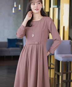 Tiaclasse L 【セレモニー・新色追加】リボンベルトフレアワンピース