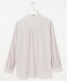 J.PRESS LADIES BEZ ドビーストライプ バンドカラー ブラウス
