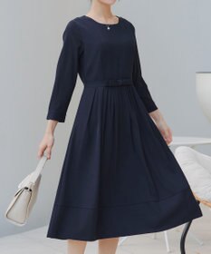 Tiaclasse L 【セレモニー・新色追加】リボンベルトフレアワンピース