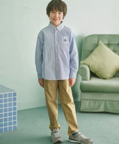 J.PRESS KIDS 【140-170cm】オックスフォード ストライプコンビシャツ