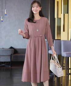 Tiaclasse L 【セレモニー・新色追加】リボンベルトフレアワンピース