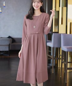 Tiaclasse L 【セレモニー・新色追加】リボンベルトフレアワンピース