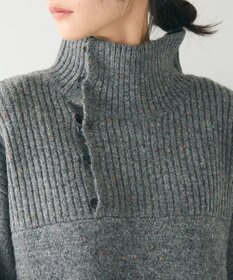 CRAFT STANDARD BOUTIQUE 洗える/ハイネックネップニットワンピース