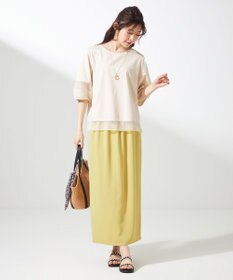 ANY SIS 【洗える】シアーコンビ プルオーバー