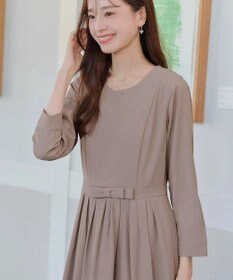 Tiaclasse L 【セレモニー・新色追加】リボンベルトフレアワンピース