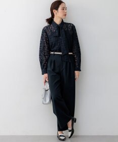 組曲 S 【WEB限定】フラワーラッセルレースシャツライク ブラウス