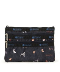LeSportsac 3ZIP COSMETIC/ウーフワンダーランド