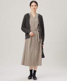 自由区 L 【接触冷感・UVカット・吸水速乾・洗える】ドライタッチファンクショナル ワンピース