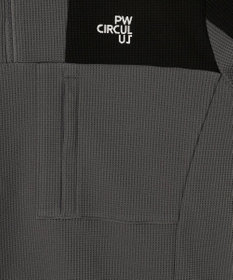 PW CIRCULUS 今が旬トップス！【ドライな肌触り / UV遮蔽率98.9% UVカット / ストレッチ】【MEN】ワッフルハーフジップトップス  ゴルフ