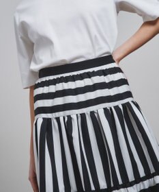 GRACE CONTINENTAL ボーダーコンビスカート
