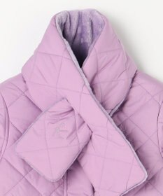 組曲 KIDS 【110-140㎝】マフラー付き中綿キルト アウター