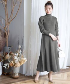 Tiaclasse 【洗える】大人上品なニットカーデ＋ワンピースセット