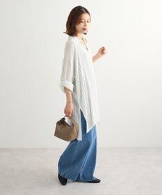 Green Parks Ｉ　ターンバック長袖レーヨンチュニック