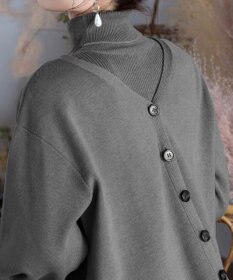 Tiaclasse 【洗える】大人上品なニットカーデ＋ワンピースセット