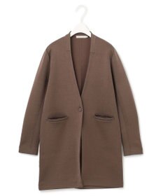 ICB 【洗える】シンセティックヤーンスムース ロングニットジャケット